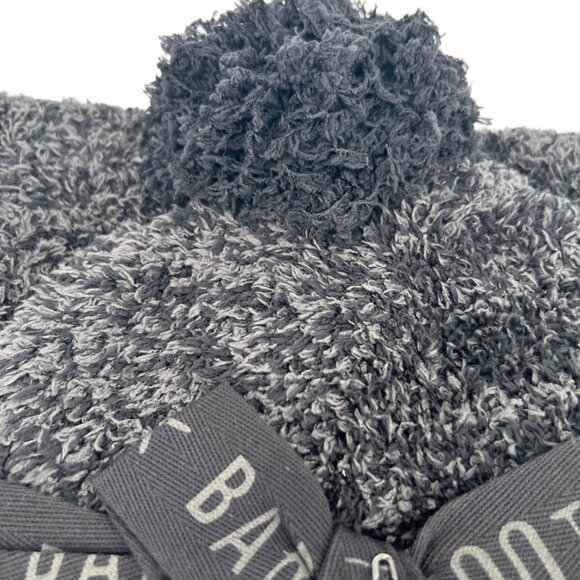 Barefoot Dreams CozyChic Pom Pom Beanie Scarf Set One Size Carbon Black NWT - Picture 2 of 9